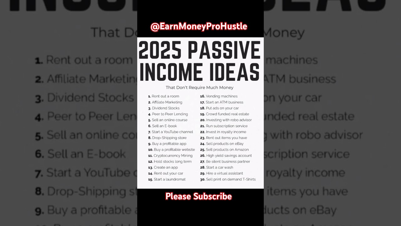 Passive Income Ideas in 2025 #passiveincome #passiveincomeideas #passivemoney #explore #newpost