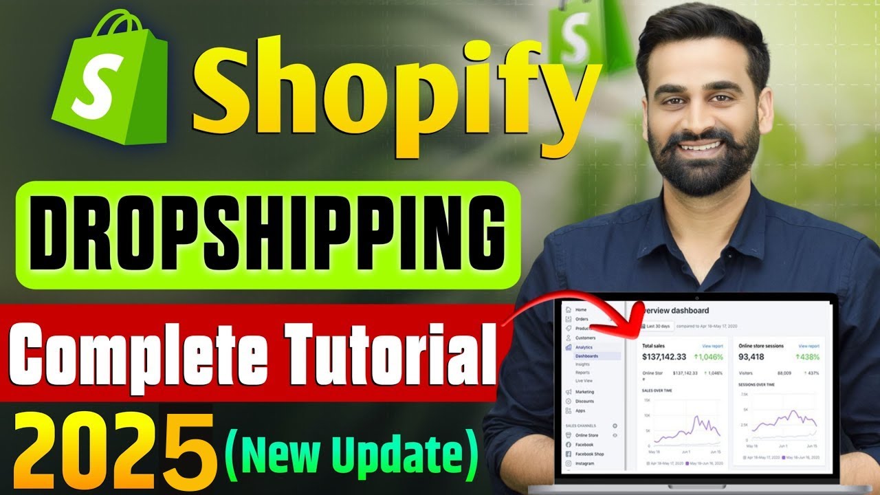 Shopify Dropshipping Complete Tutorial For Beginners 2025