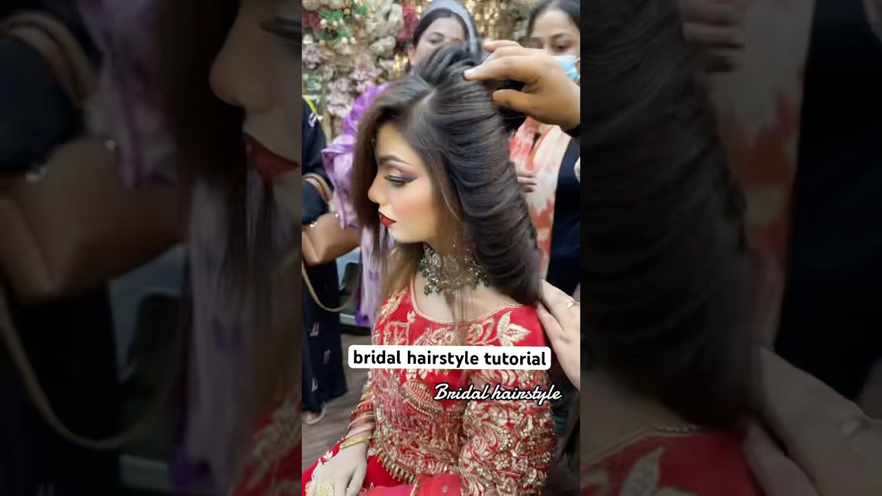 Bridal hairstyling tutorial | Seemi khan official #seemibeautysalon #bridalhairstyle