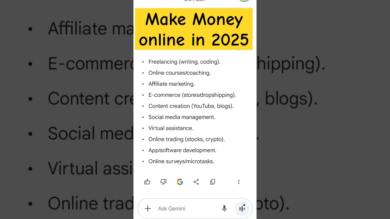 How to make money online in 2025 - top 10 ways