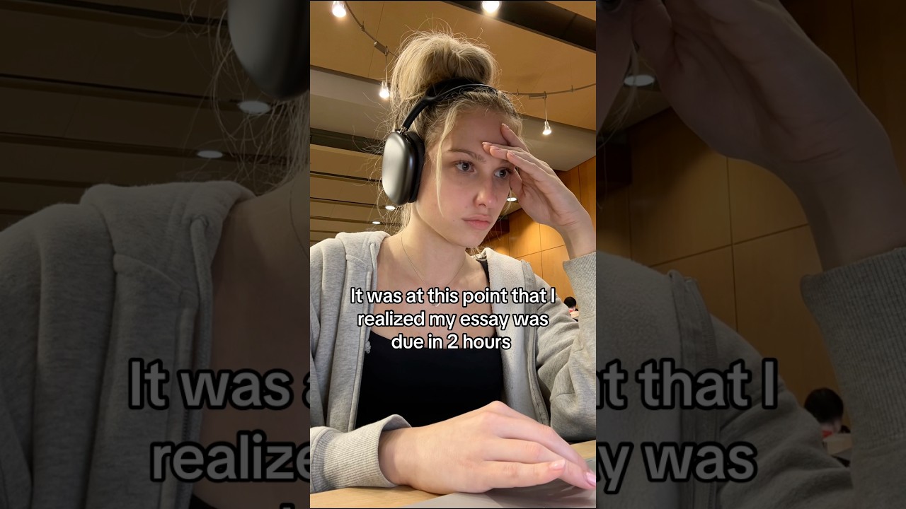 Writing an essay in one day #college #studyvlog