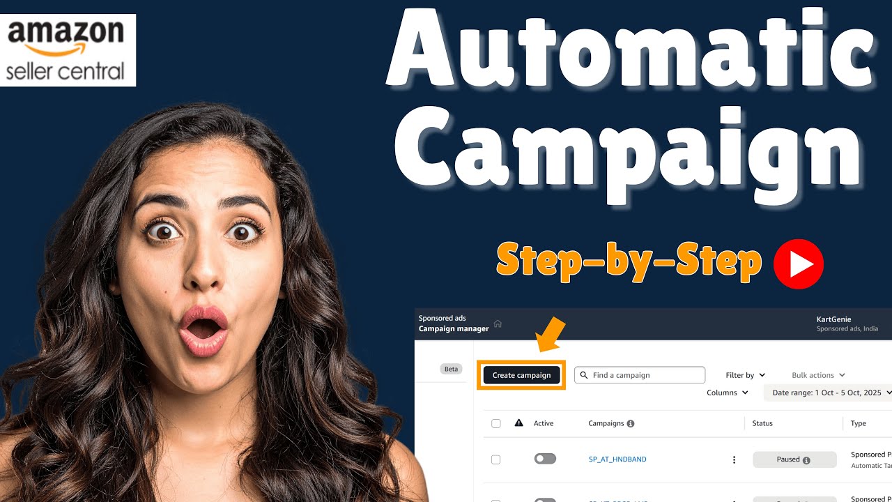 How to Create Automatic Campaign on Amazon Seller Central | Step by Step Guide 2025 | Miashi